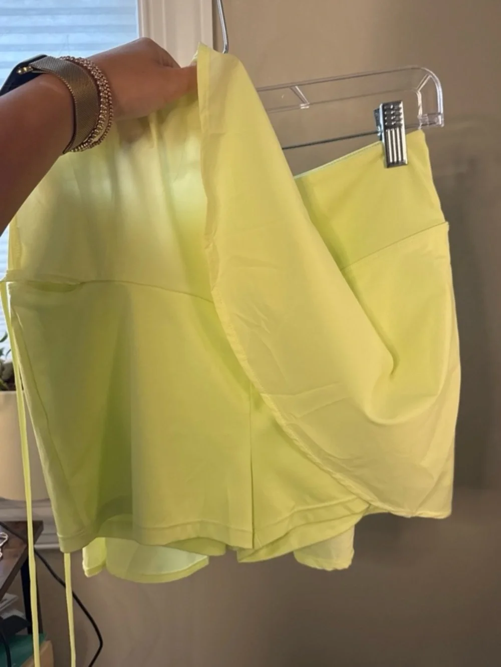 Women's Yellow Athletic Skater Skirt - Lightweight Activewear